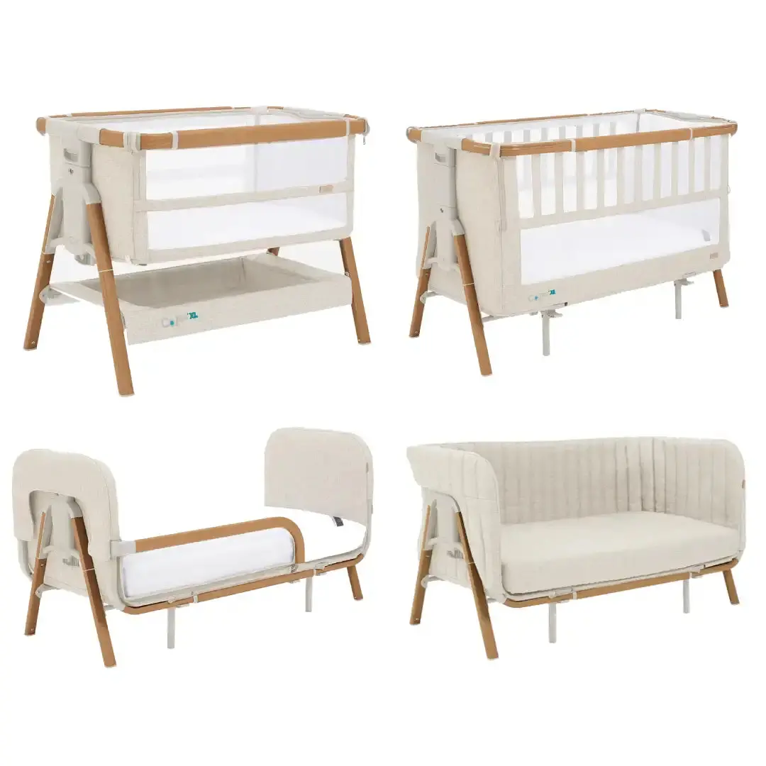 Tutti Bambini Cozee Xl Complete Birth To 4+ Years Package - Scandinavian Walnut/Ecru 1