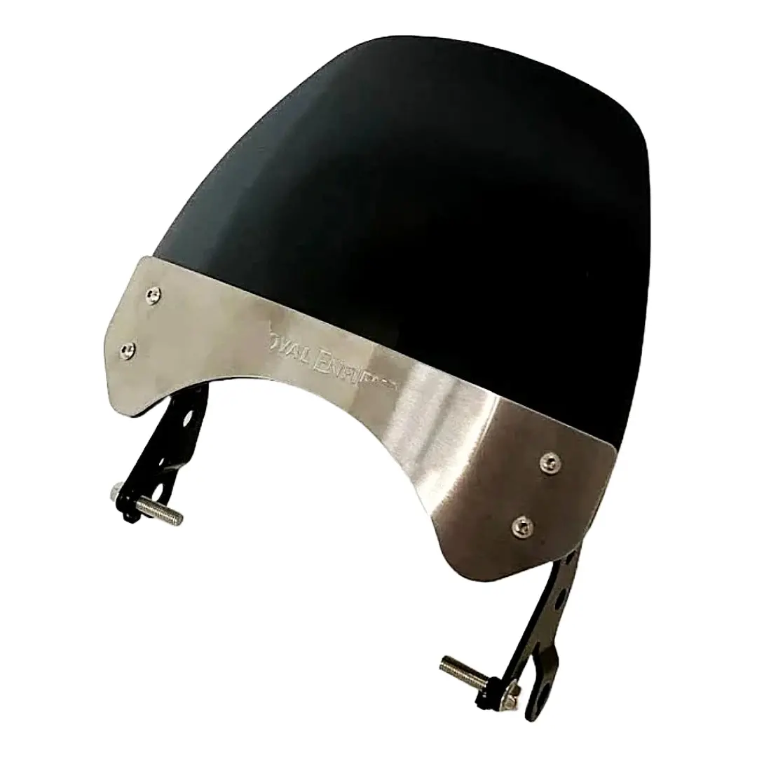 Royal Custom Interceptor Black Visor Kit /Bike Windshield-Black Gloss 1