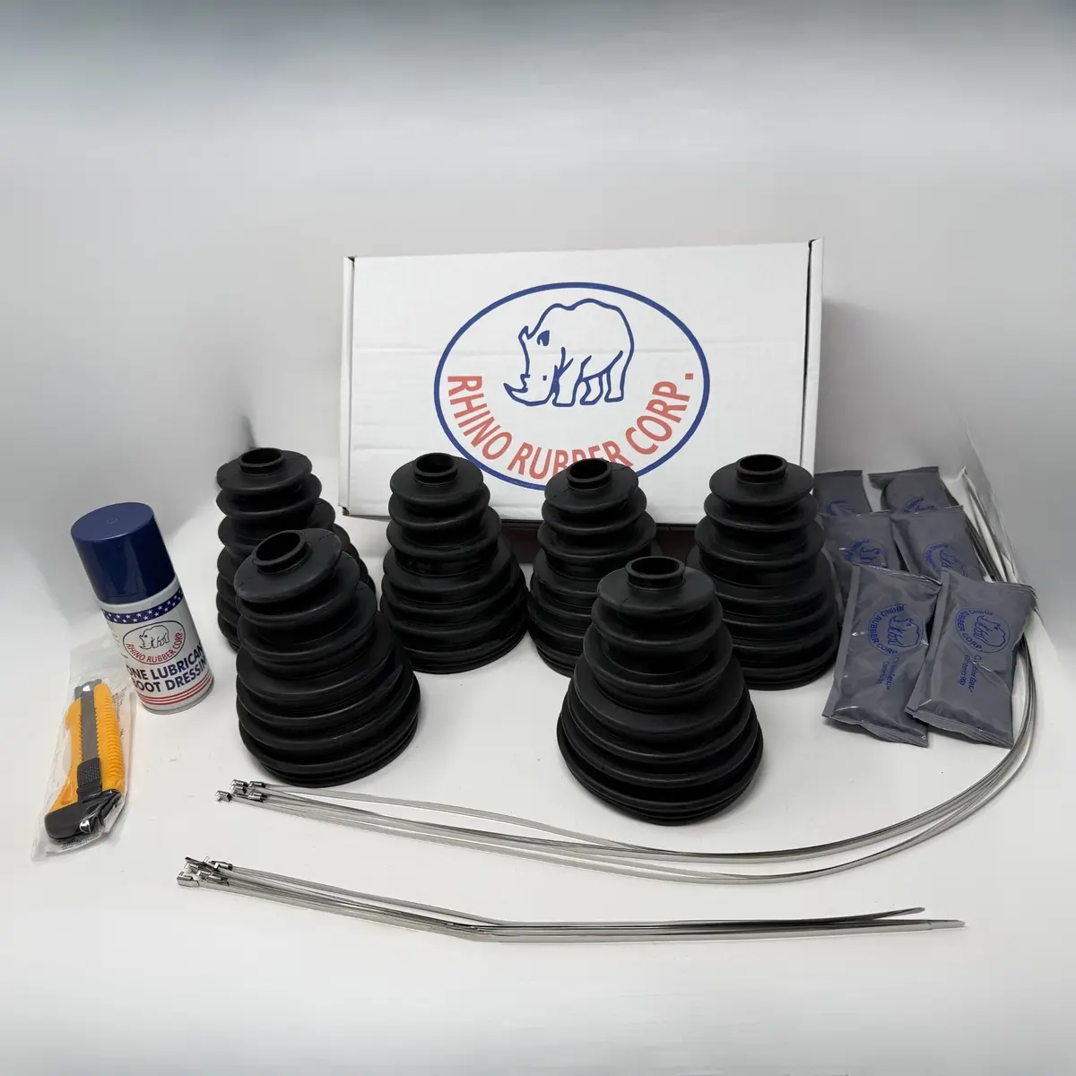 Rhino Boots Universal Cv Boot Gaiter Kit Large Stretchy Drive Shaft Qty X6 1