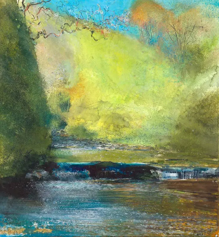Valency Spring, Slate Falls. Greeting Card. Pack Of 4. 1