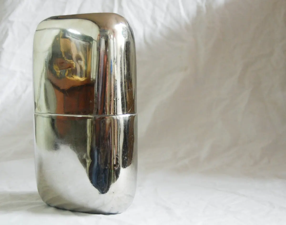 Very Large Twentieth Century Nickel Plated Hip Flask By Swaine & Adeney Ltd. London 2