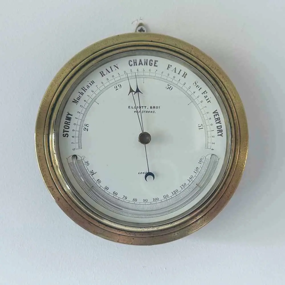 Victorian Rnli Type Aneroid Barometer By Elliott Brothers 449 Strand London 1