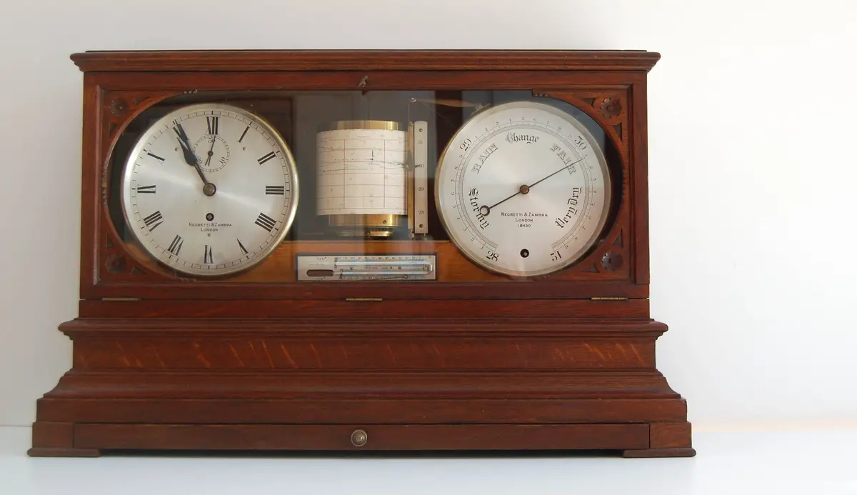 Mid-Victorian Weather Station Or Self Recording Aneroid Barometer By Negretti & Zambra 1