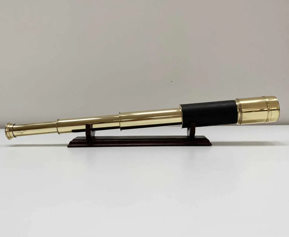 Mid Victorian Three Draw Telescope With Leather Case By Ross Of London 1