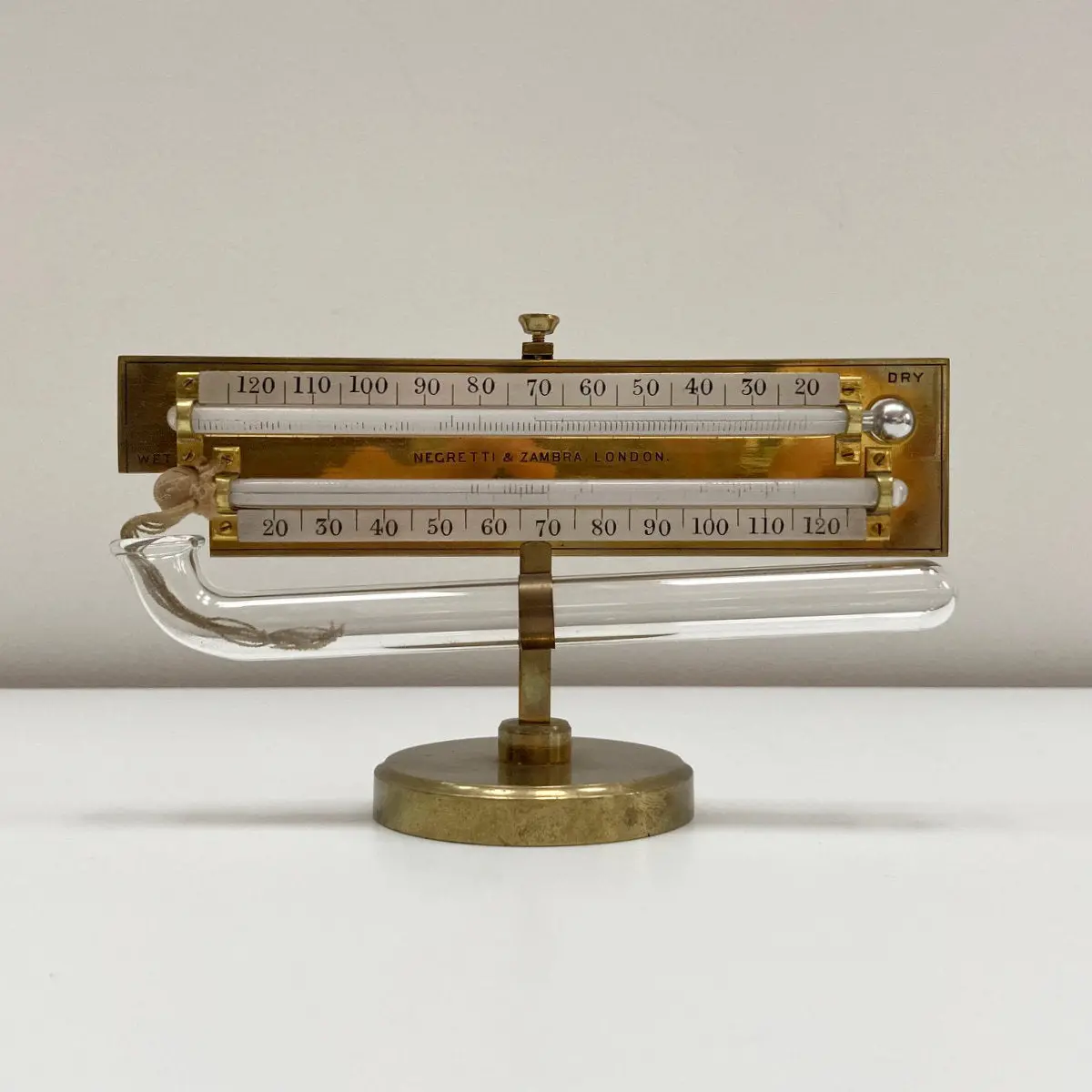 Victorian Mason's Hygrometer On Stand By Negretti & Zambra Of London 1