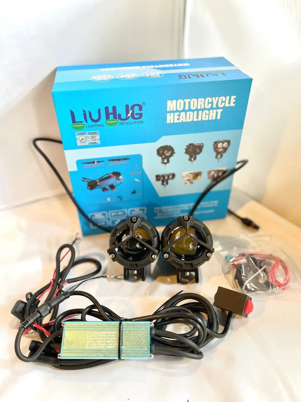 Liu Hjg Mercedes Ultra Wide Dual Intensity Led Driving Fog Lights White/Yellow With Wiring Harness And Button Kit 1