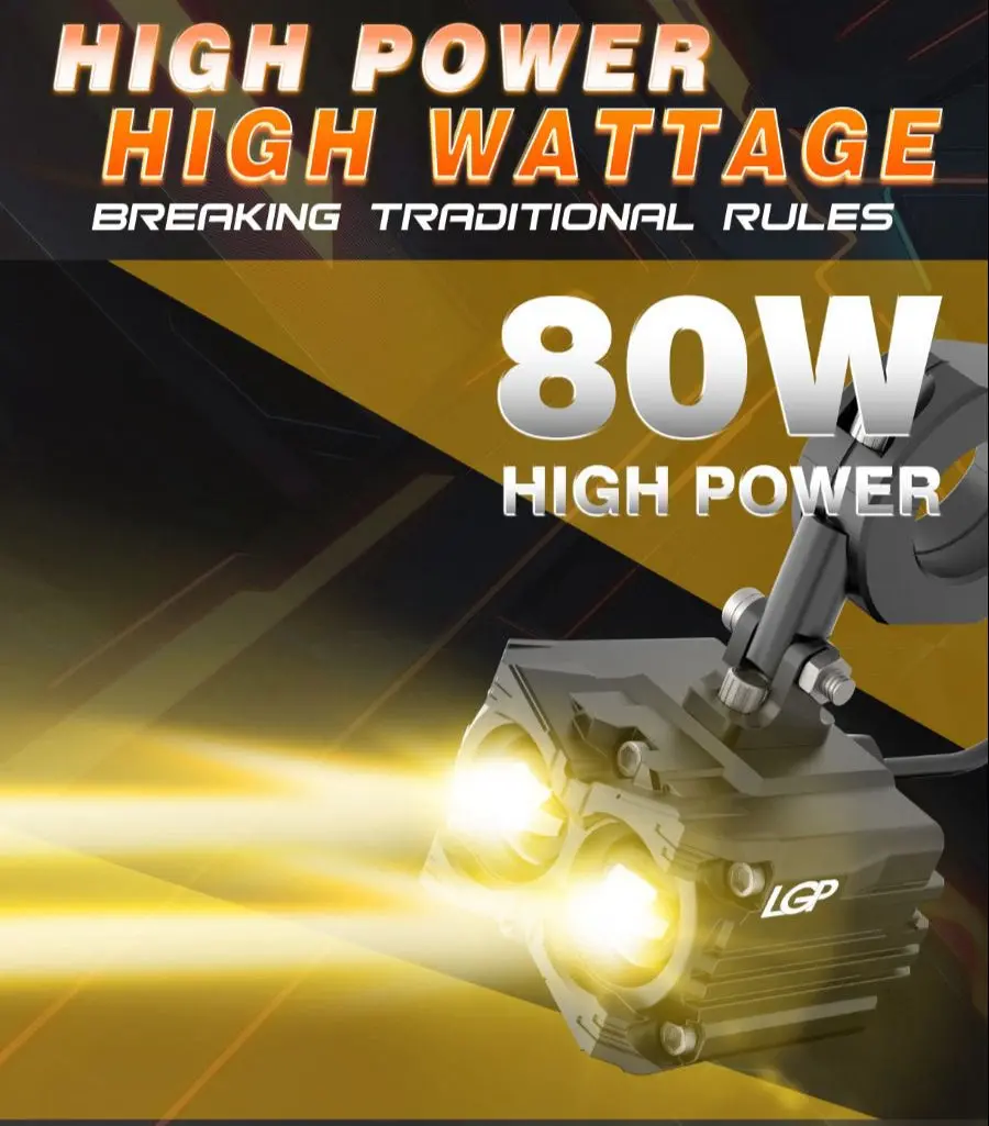 Mk05 Spotlight |  Ip67 Waterproof | Auxiliary Lights With With Harness | Compatible For All Motorcycles And Cars - Premium By Lgp (18 Months Warranty) 1
