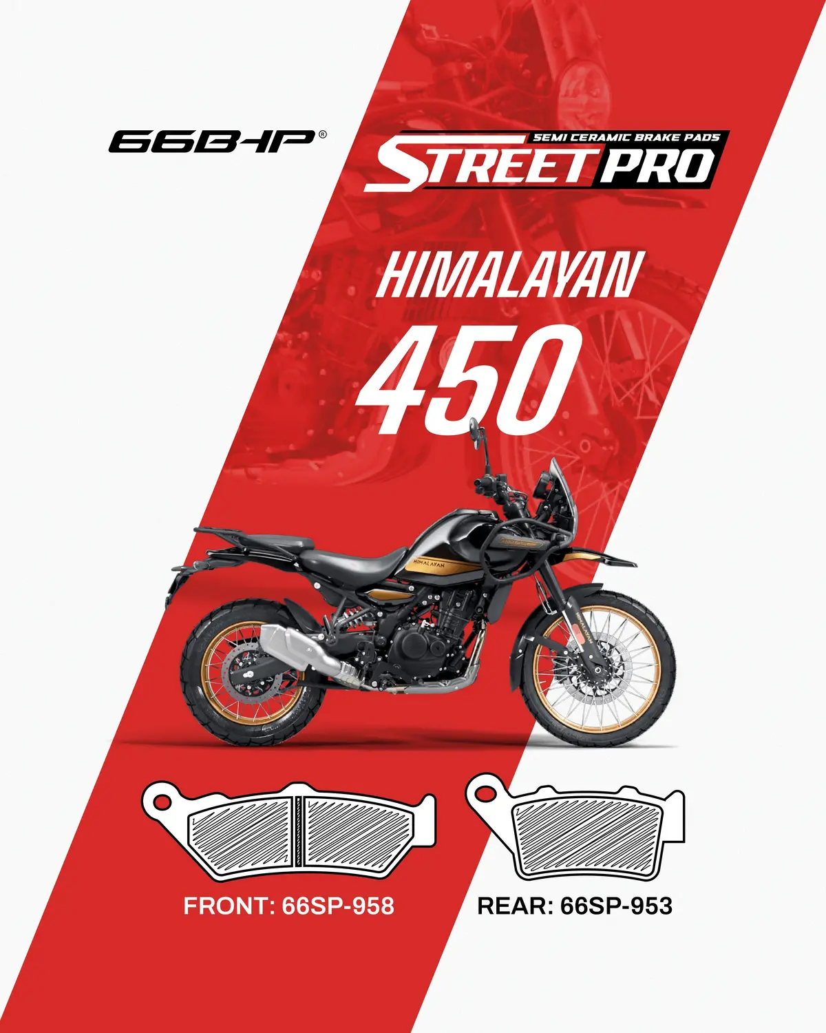 Royal Enfield Himalayan 450 Street Pro Semi Ceramic Brake Pads 1