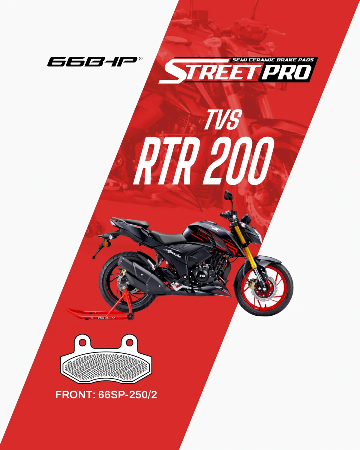 Tvs Rtr 200 Street Pro Semi Ceramic Brake Pads 1