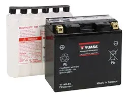 Yuasa Battery Maintenance Free Agm Yt14b-Bs Part# Yuam624b4 1