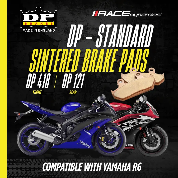 Dp Sintered Brake Pads For Yamaha R6 (2004-2018)- Standard 1