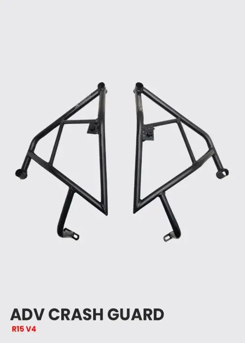 R15 V4 & R15 M Adv Crash Guard With Metal Slider (Black Matt) – Sb 566 / Ht Exhaust 1