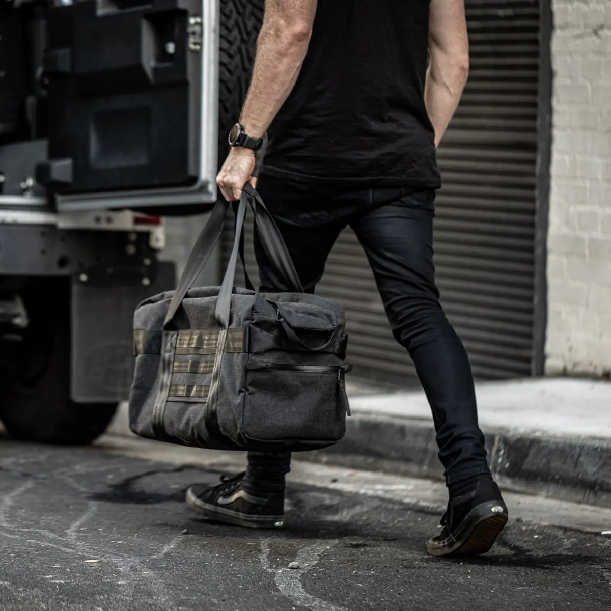 Afternoons With Albert | Technical Weekender Bag | Black 1