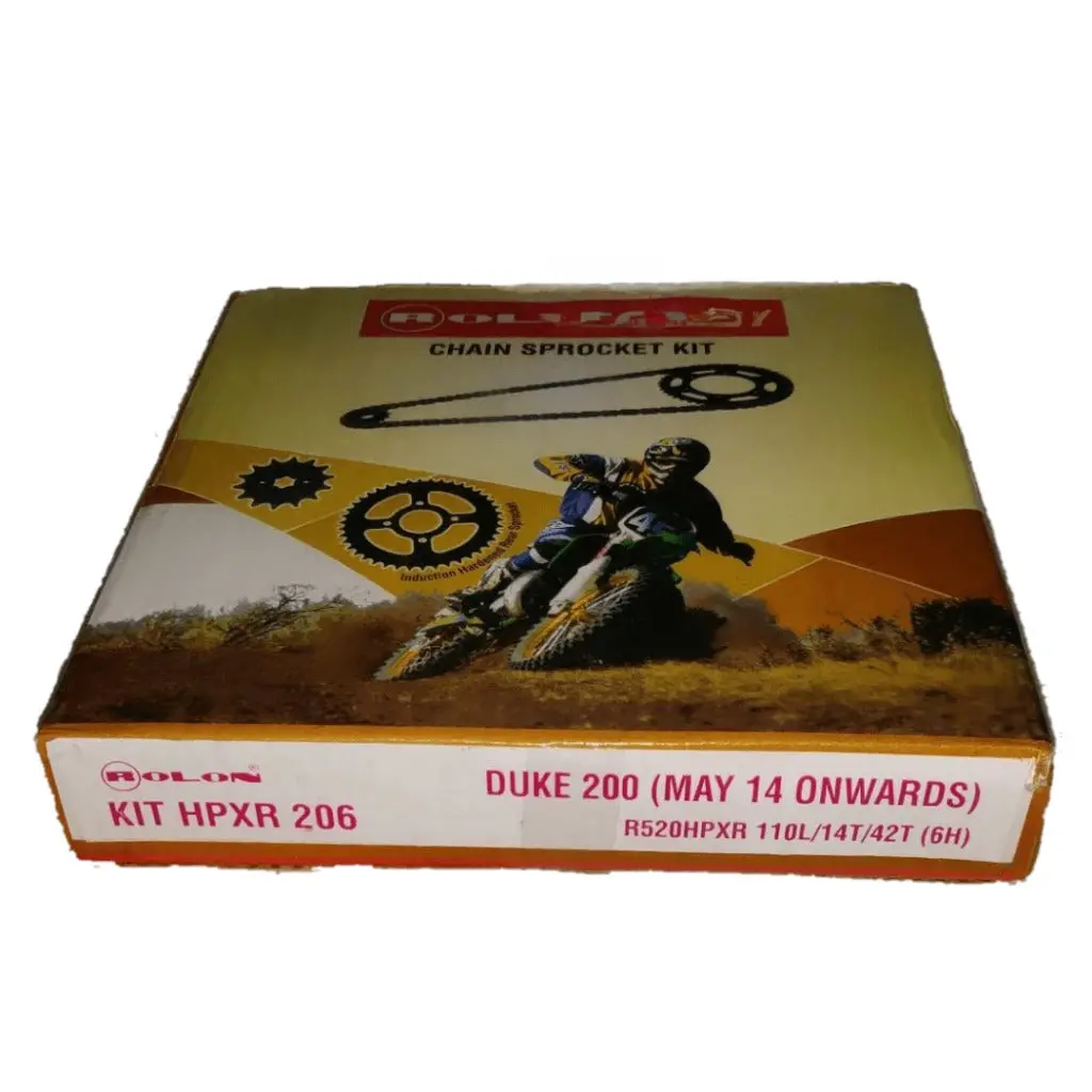 Ktm Duke 200 / Rc 200 X Ring Chain Sprocket Kit By Rolon Compatible For Models Starting From 2014-2023 1