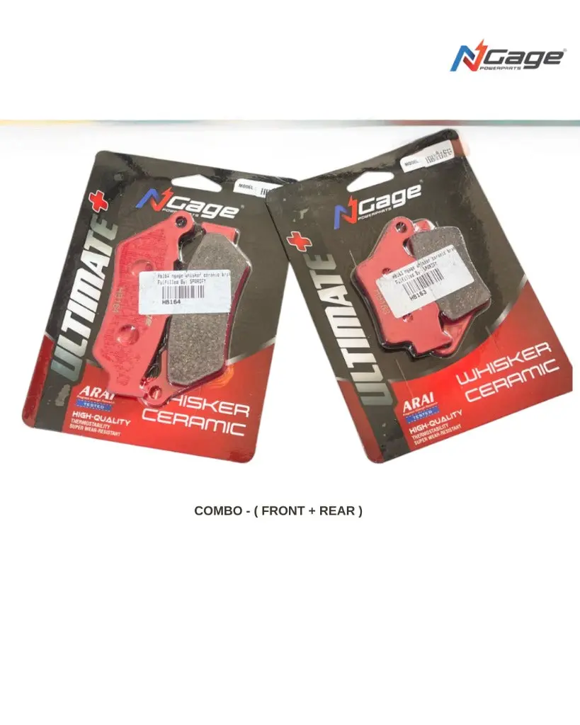 Re Himalayan 450 - Guerrilla 450 |Front And Rear Whisker Ceramic Ultimate + Brake Pads | Ngage Powerparts - Combo Hb163 Hb164 1