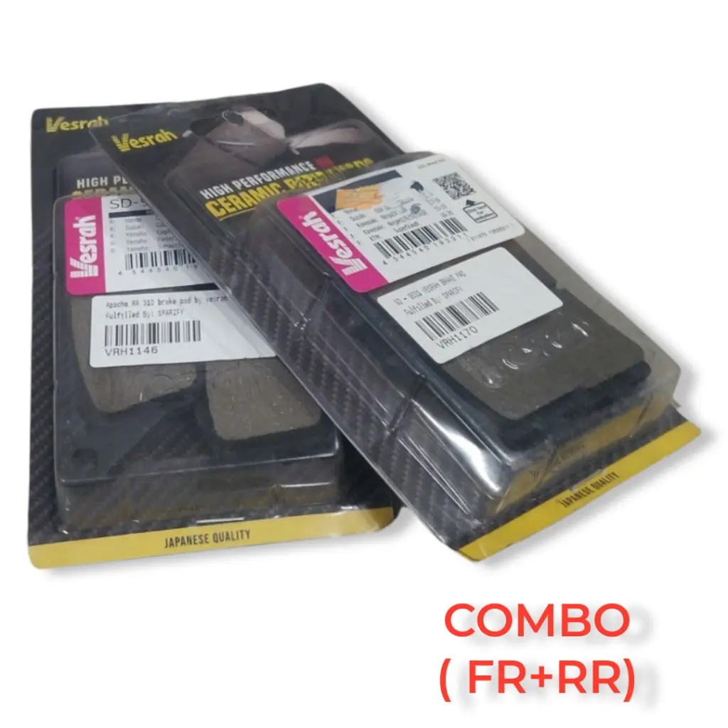 Honda Cb Highness 350 Ceramic Brake Pads By Vesrah - Combo (Front & Rear) 1