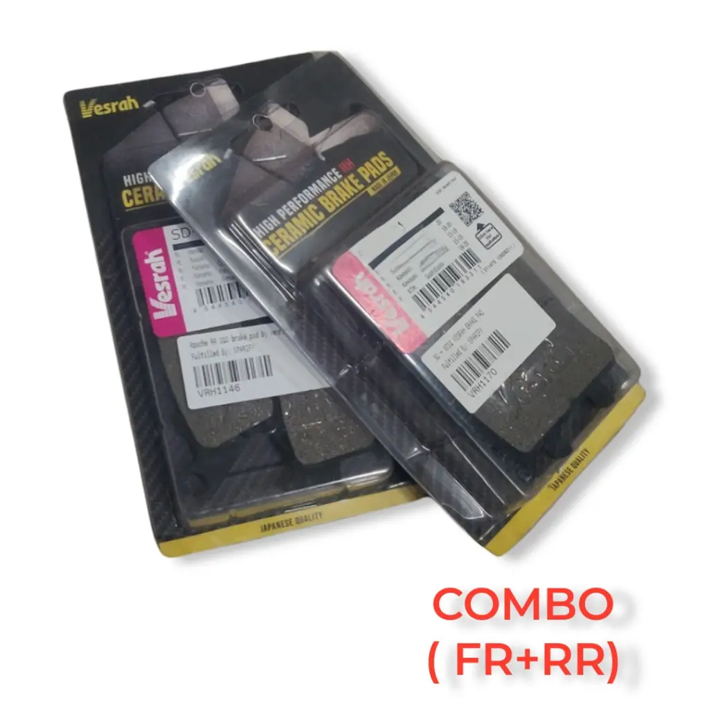 Triumph Speed 400/Scrambler 400X Ceramic Brake Pads By Vesrah - Combo. F-Sd-9068 R-Sd-953. 1