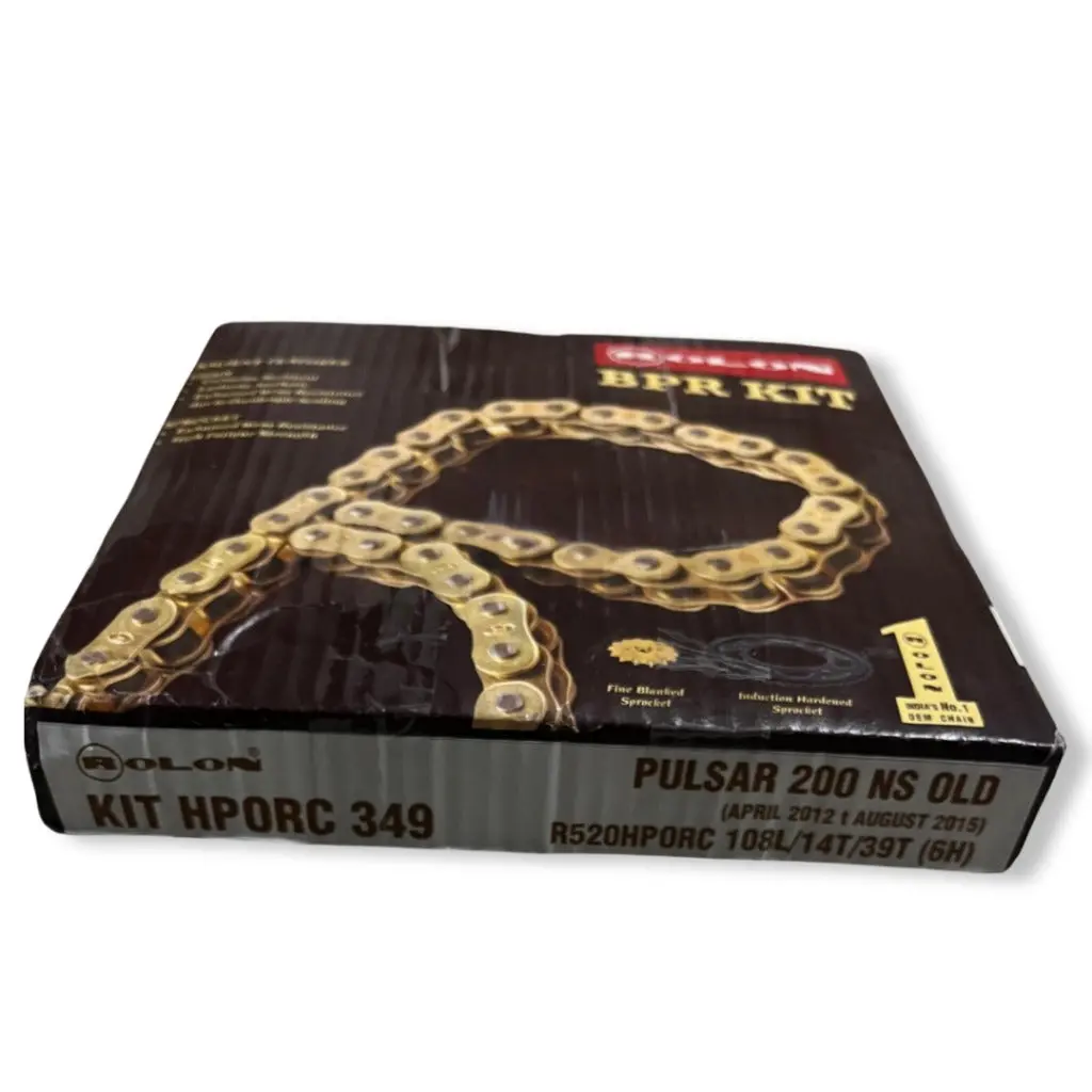 Pulsar 200 Ns Old Brass Chain Sprocket Kit Rolon 1