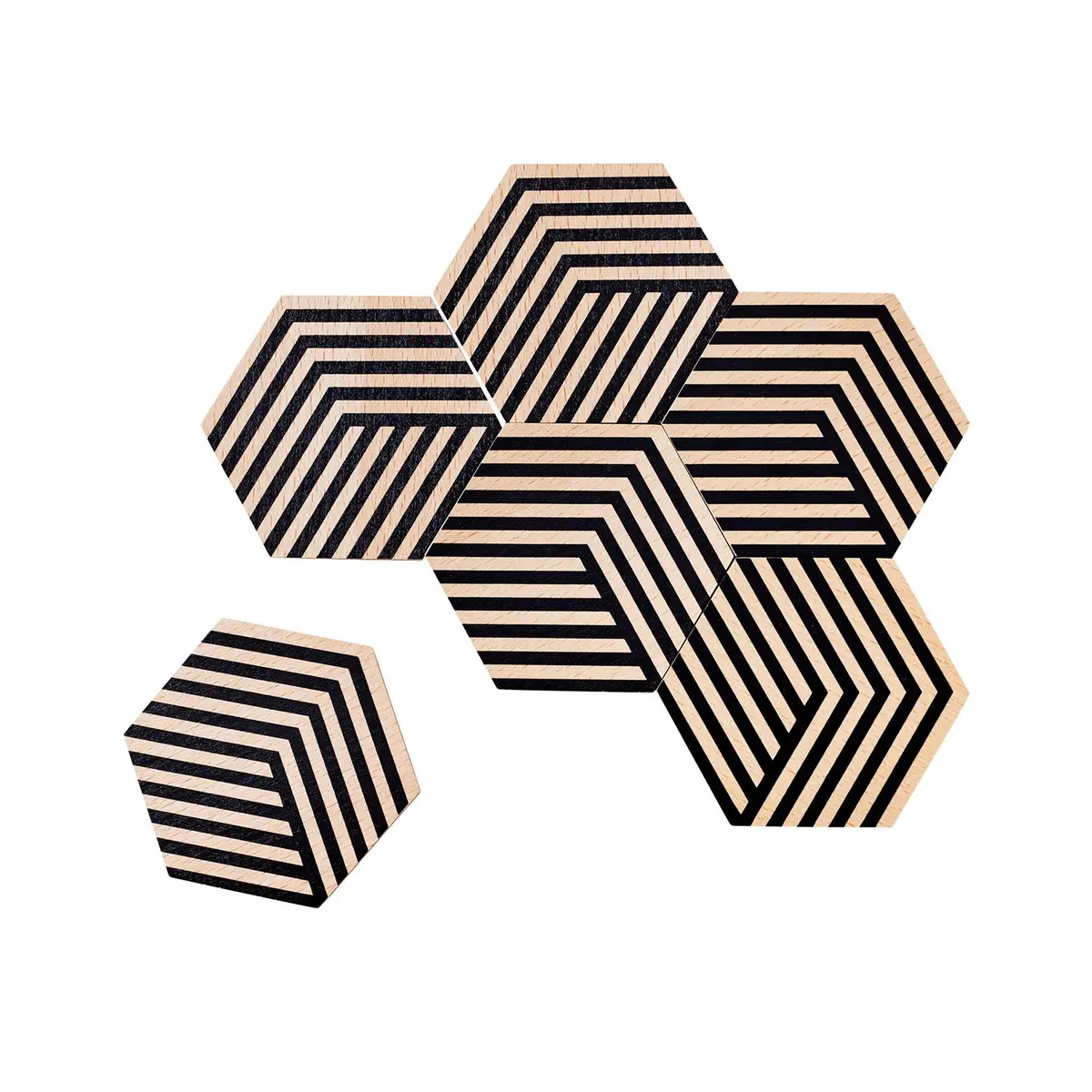 Areaware | Table Tiles | Optical Black - Dc 1