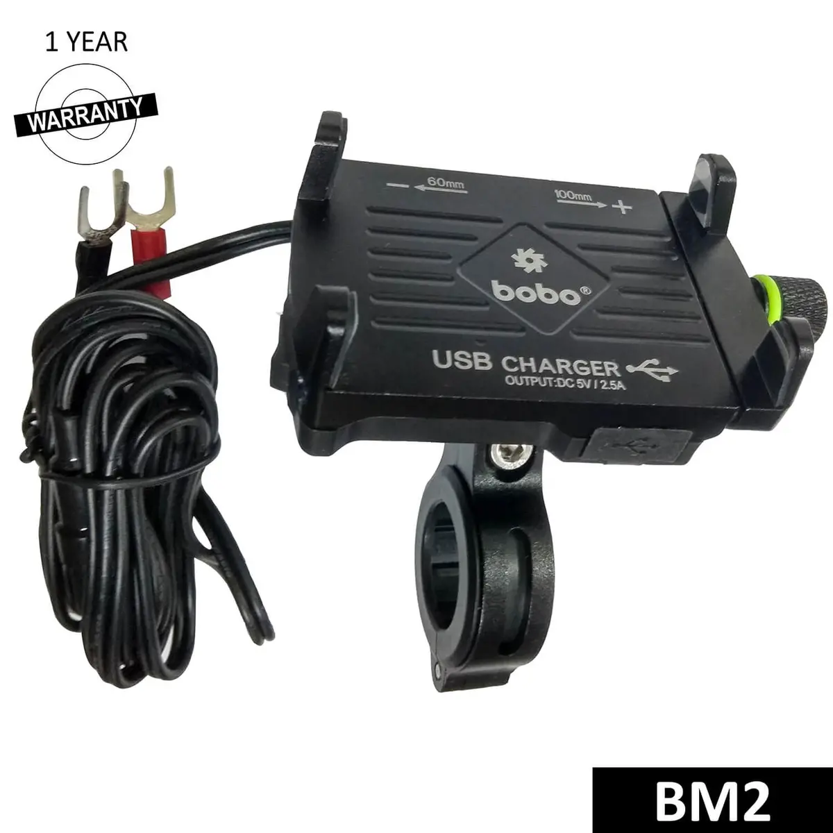 Bobo Claw Grip Aluminium Bike Phone Holder (With 2.5A Usb Charger) Motorcycle Mobile Mount 1