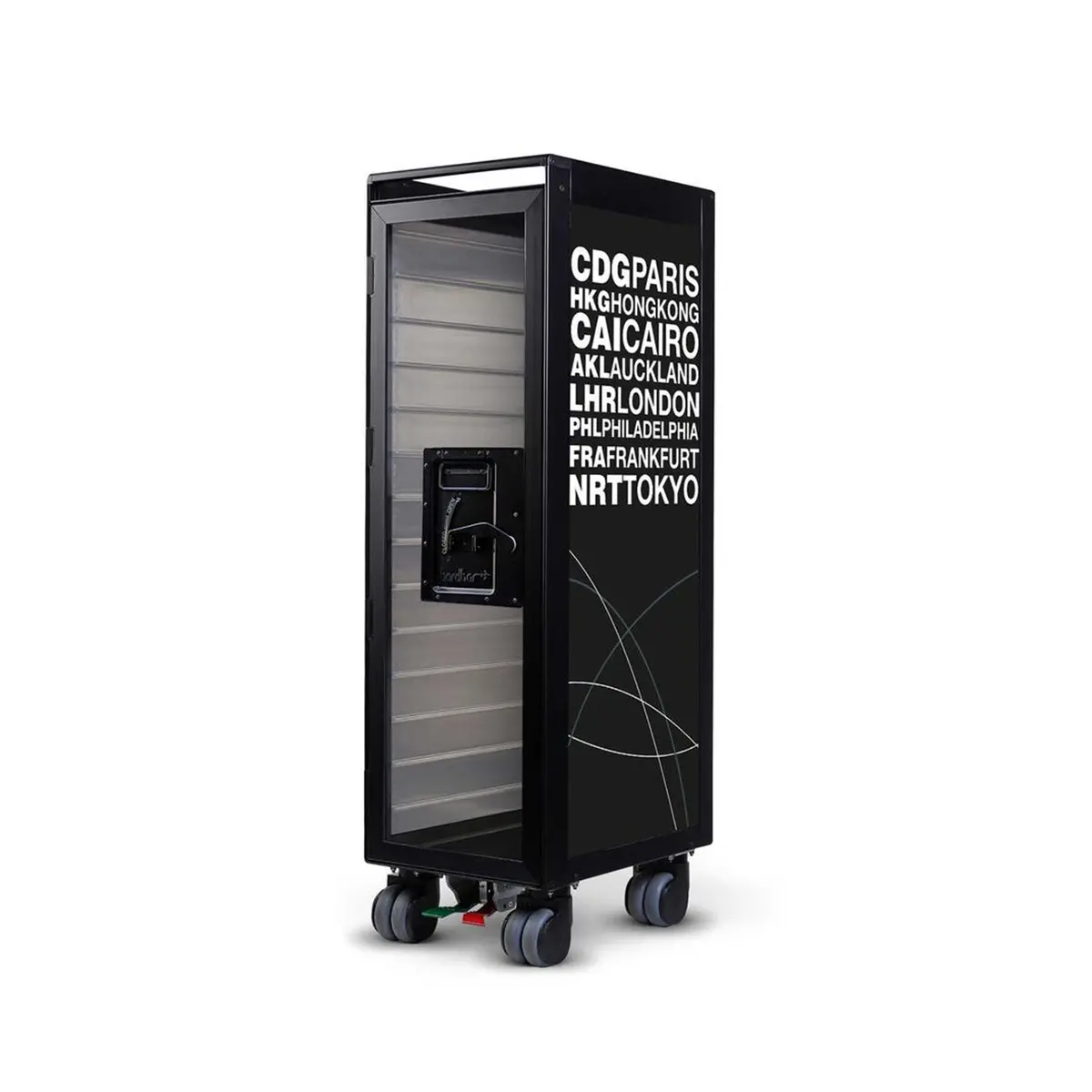 Bordbar | Classic Trolley | Outer Trolley Only - Black With Transparent Door 3