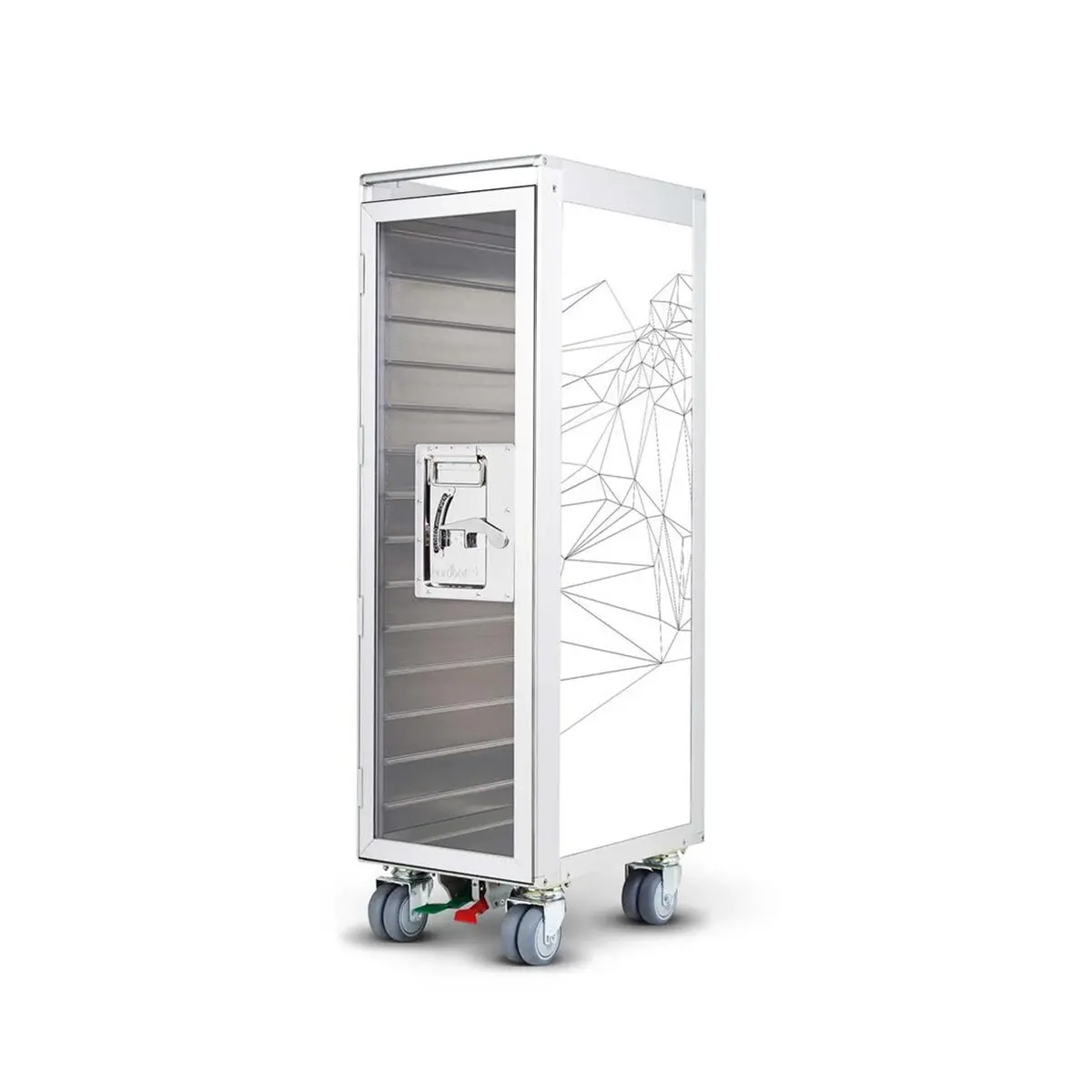 Bordbar | Classic Trolley | Outer Trolley Only - Aluminium With Transparent Door 15