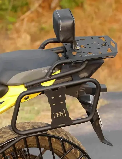 Top Rack With Saddle Stay For V Strom Sx 250 Black With Jerry Can Mount Each Side - Sb 680 / Ht Exhaust ( Back Rest) 1