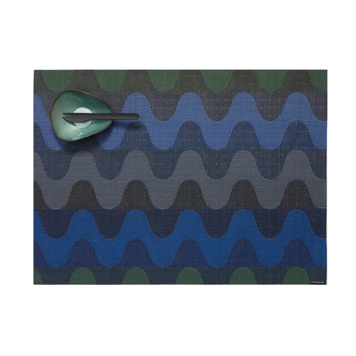 Chilewich | Placemat Rectangle | Wiggle Deep Sea 1