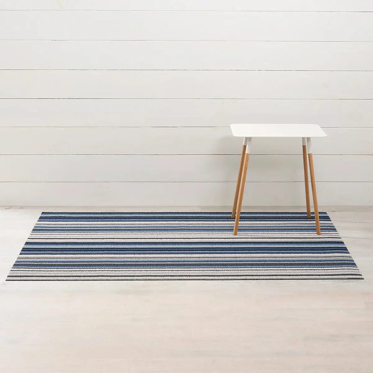 Chilewich | Shag Big Mat 91X152cm (36X60") | Horizon Stripe Deep Sea 2