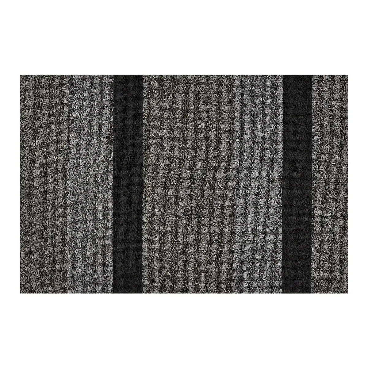Chilewich | Shag Utility Doormat 61X91cm (24X36") | Bold Stripe Silver + Black 1