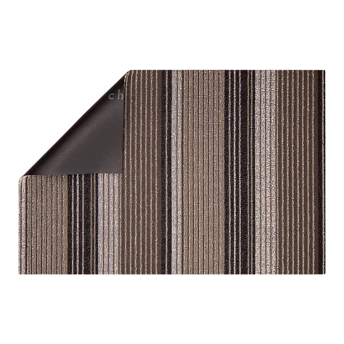 Chilewich | Shag Utility Doormat 61X91cm (24X36") | Pleat Stripe Oyster 1