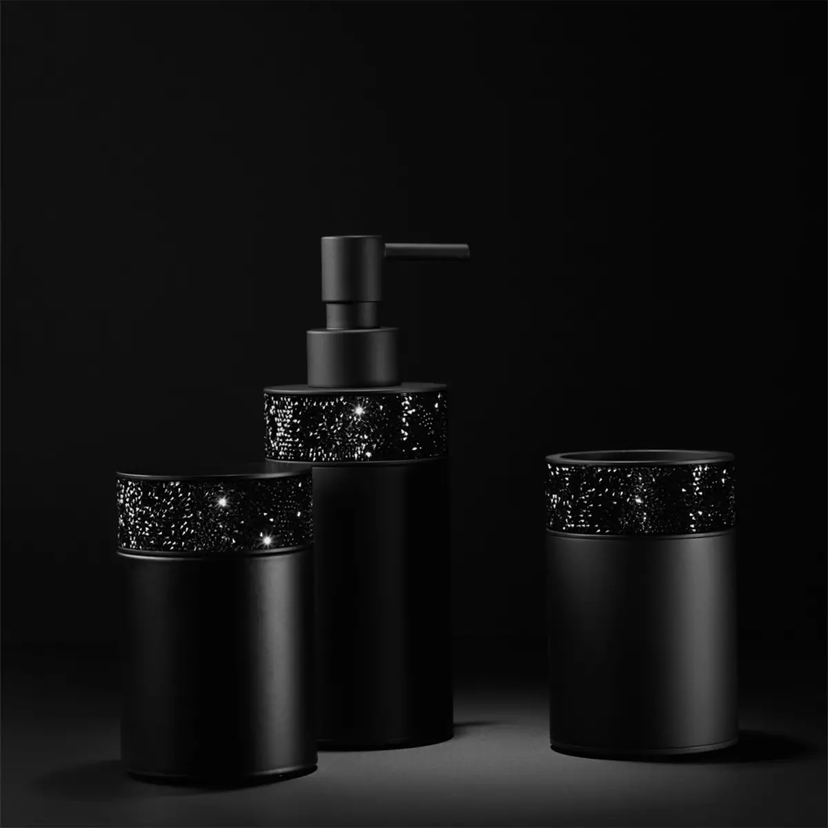 Decor Walther | Rocks Series | Box With Lid | Matte Black + Swarovski Crystals 2