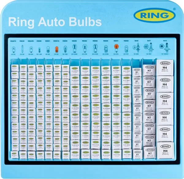 Eru175 Ring Automotive 12V Single Box Bulb Stand Complete With 175 Bulbs. 1