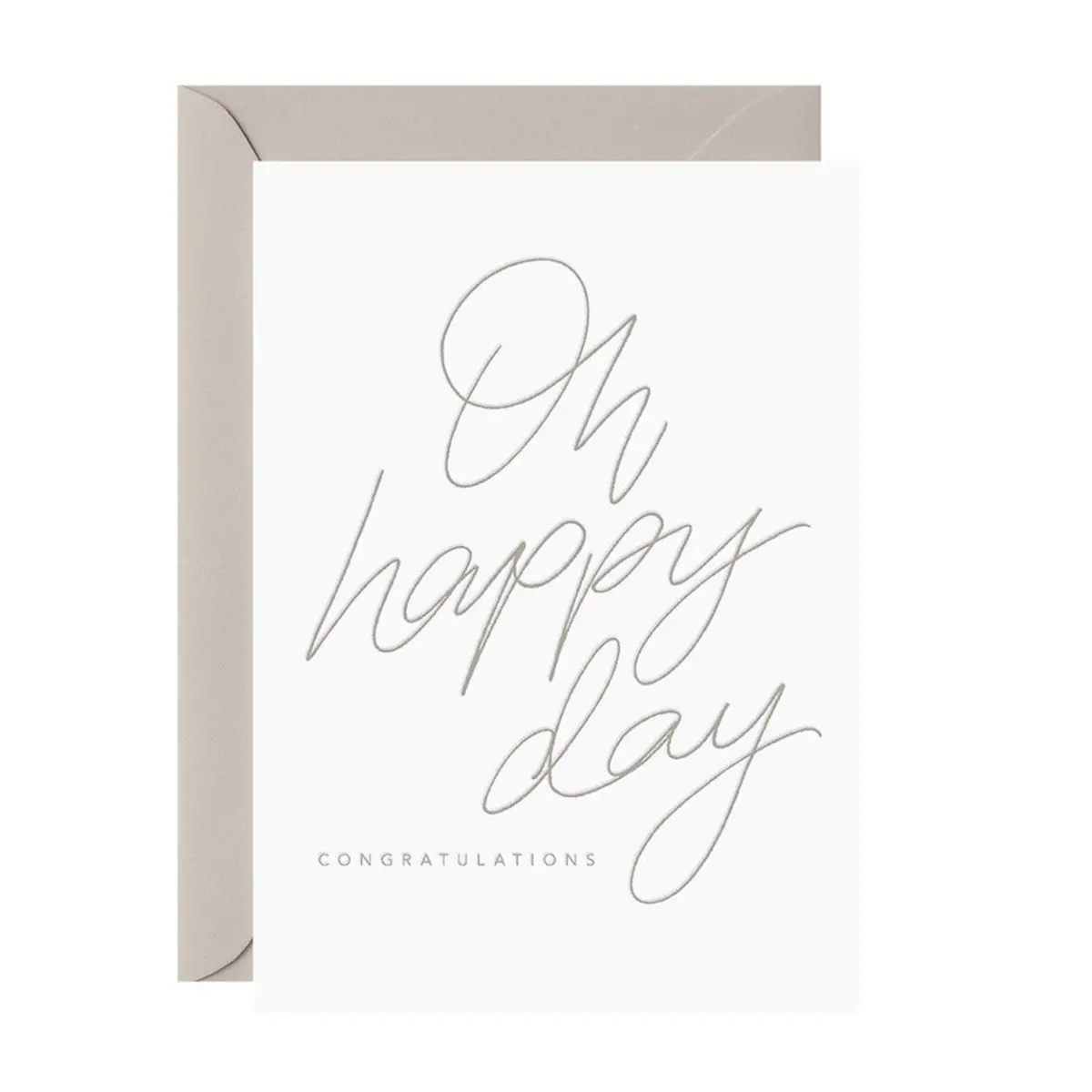 Galina Dixon | Letterpress Card | Oh Happy Day Congratulations - Dc 1