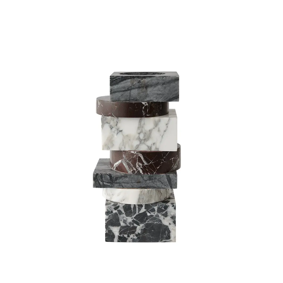 Greg Natale | Pila Vase | Jurassic + Merlot + Arabescato + Antico Marble 1