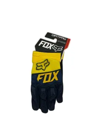 Dirtpaw Motocross Gloves  F.O.X  - Yellow Blue V2 1