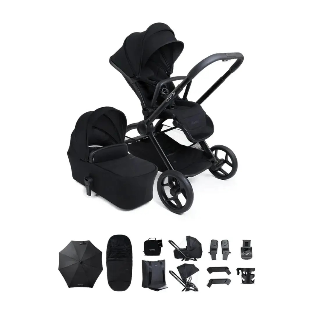 Icandy Core 2 Pushchair And Carrycot Complete Bundle - Black 1