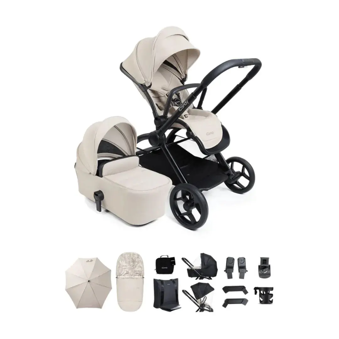 Icandy Core 2 Pushchair And Carrycot Complete Bundle - Sandstone 1