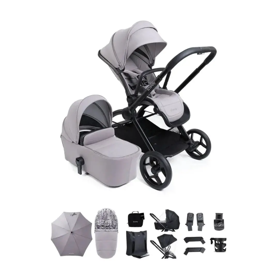 Icandy Core 2 Pushchair And Carrycot Complete Bundle - Storm Grey 1