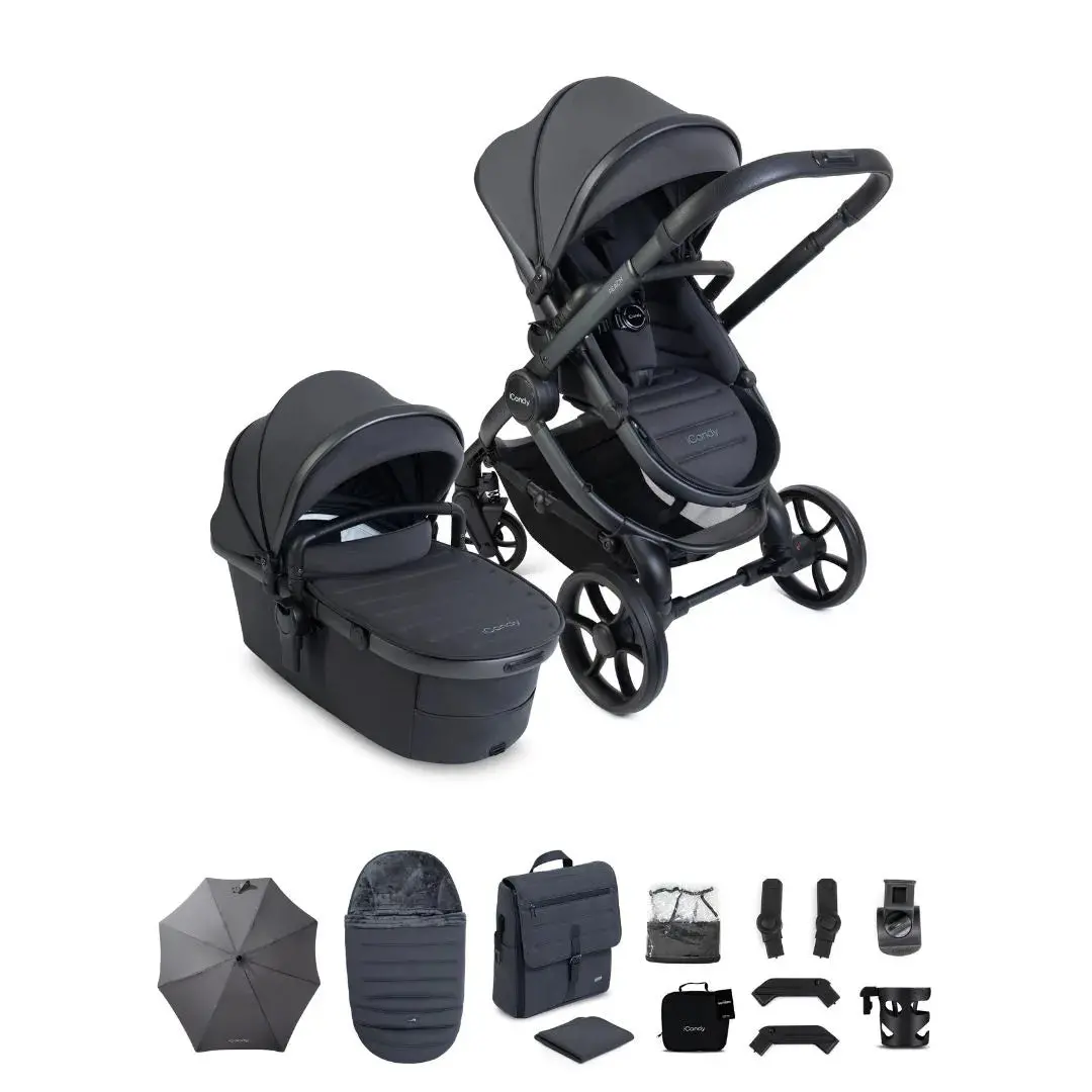 Icandy Peach 8 Pushchair And Carrycot Bundle - Grey 1