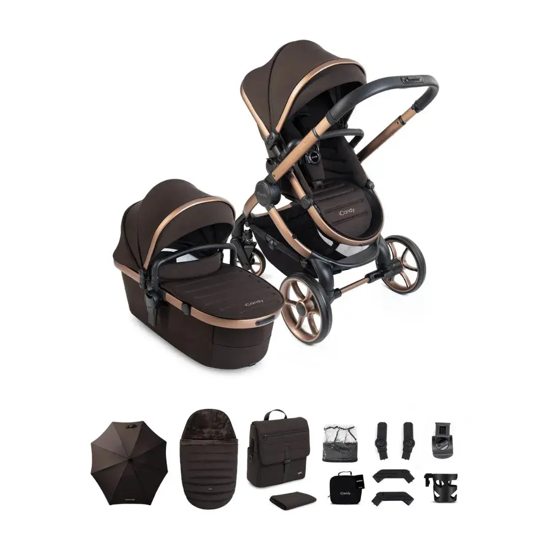 Icandy Peach 8 Pushchair And Carrycot Bundle - Pecan 1