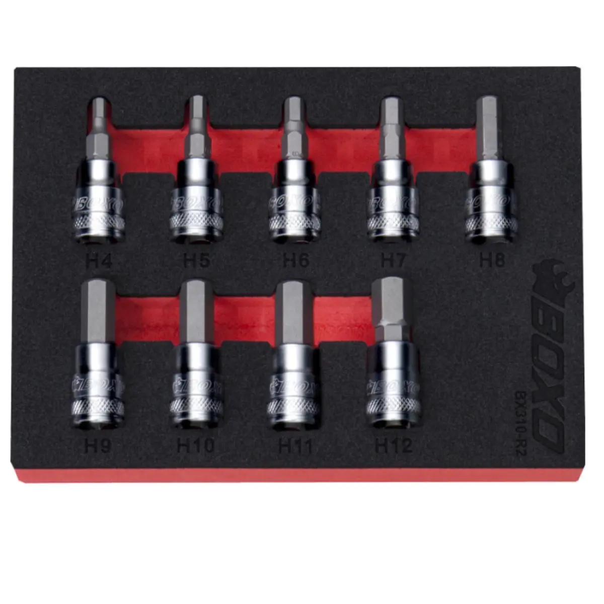Boxo 9 Pce 3/8" Hex Bit Socket Set 1