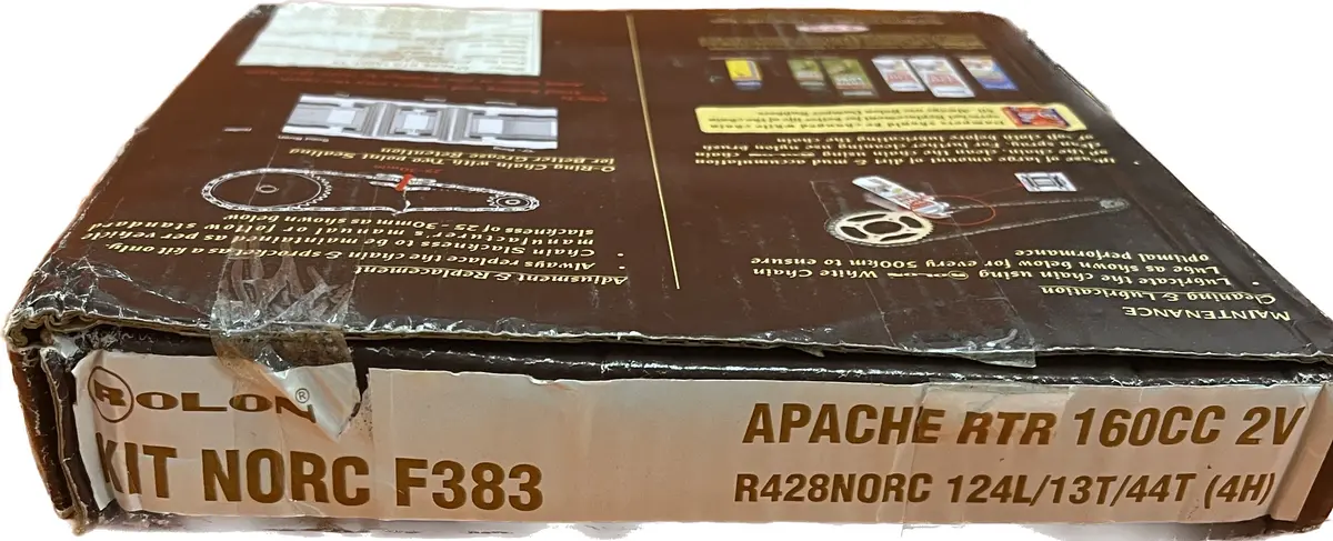 Apache Rtr 160 2V Rolon Brass Chain Sprocket Kit Compatible For Old Models | Kit Norc F 383 1