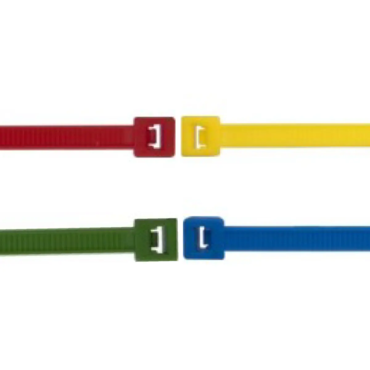 Eurolok 400 Piece 200 X 4.8Mm Cable Ties Red Green Yellow Blue Assorted Pack Ap41 1