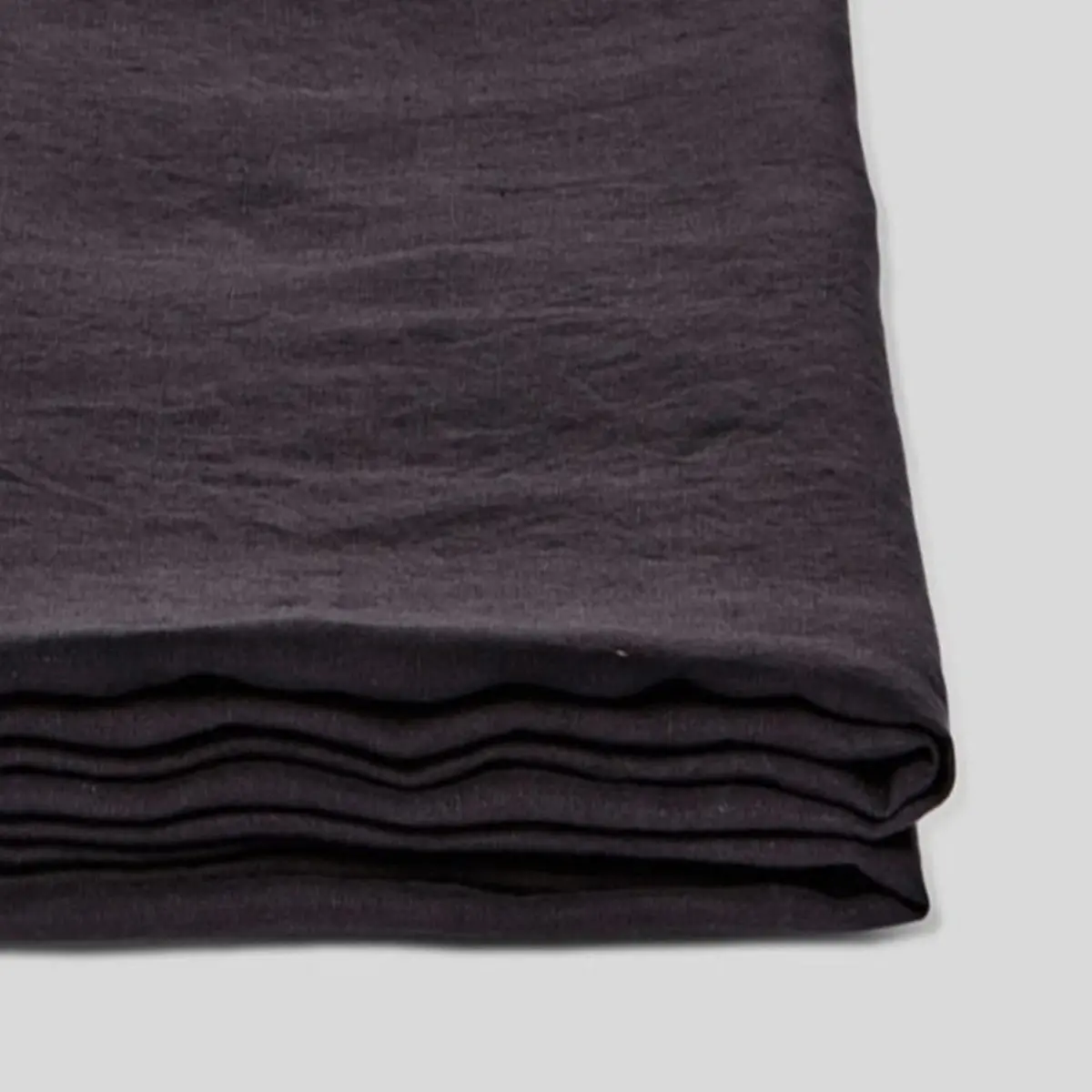 In Bed | Linen Flat Sheet | Queen | Kohl  - Lc 1