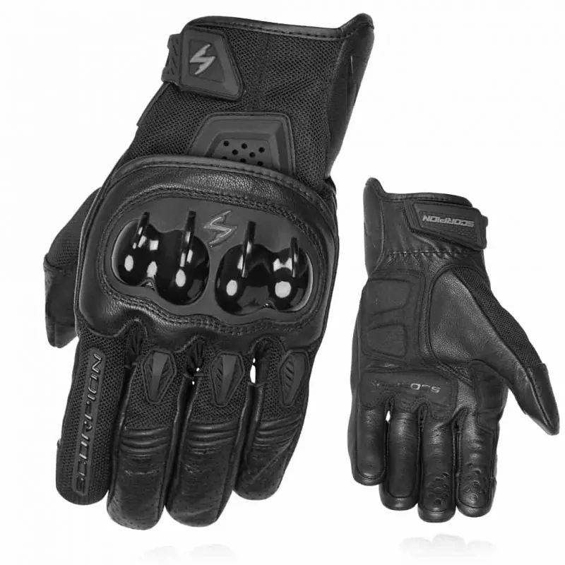 Scorpion Exo Talon Motorcycle Short Leather And Mesh Gloves - Black 1