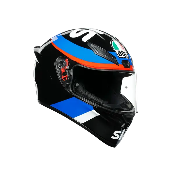 Agv K-1 Full-Face Motorcycle Helmet - Team Vr46 Sky Blue/Black/White 1