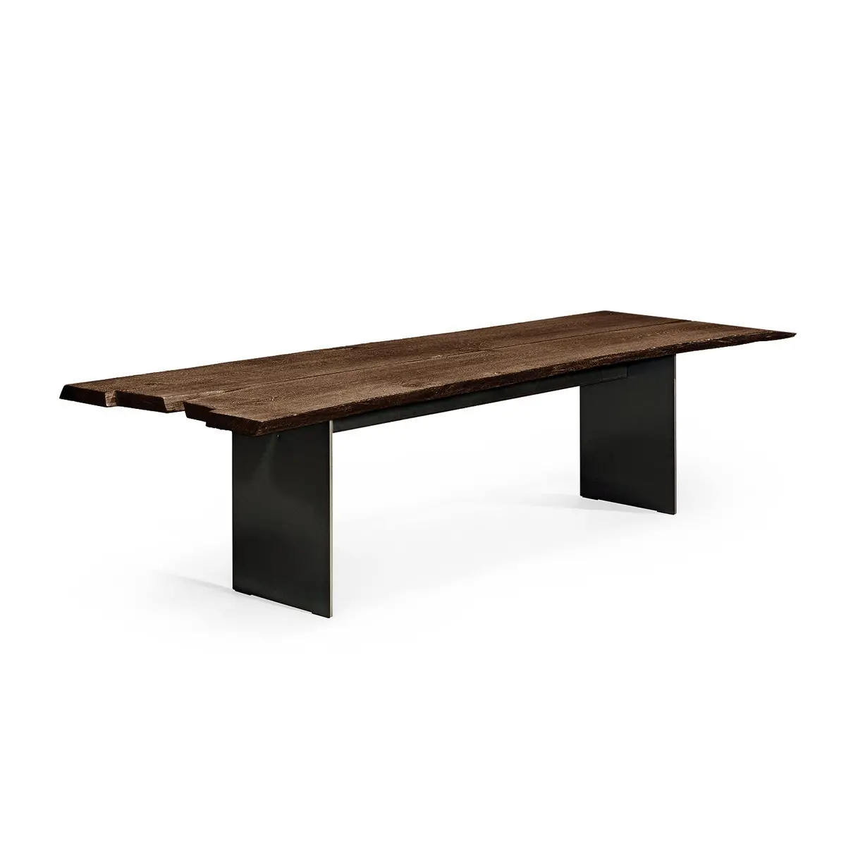 Janua | Sk 08 Butterfly Table | Charburned Washed Oak Shade Bronze + Steel Glaze Bronze Base 260X110cm 1