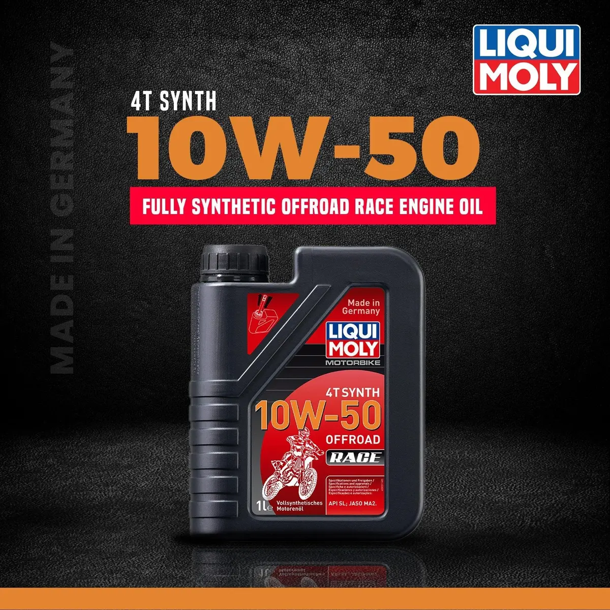 Liqui Moly 4T Offroad Race 10W50 Full Synthetic Oil (1L) 1