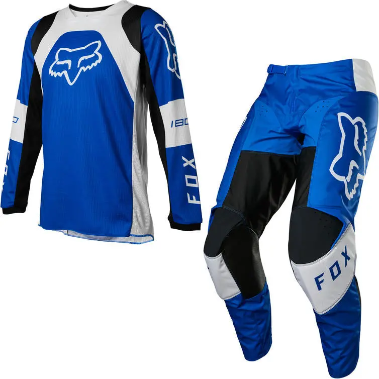 F.O.X Racing 2022 Youth 180 Lux Motocross Jersey & Pants Blue Kit - Xl Size 1